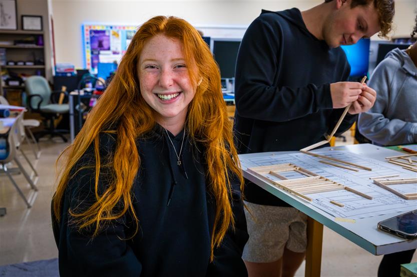 Students build miniature houses